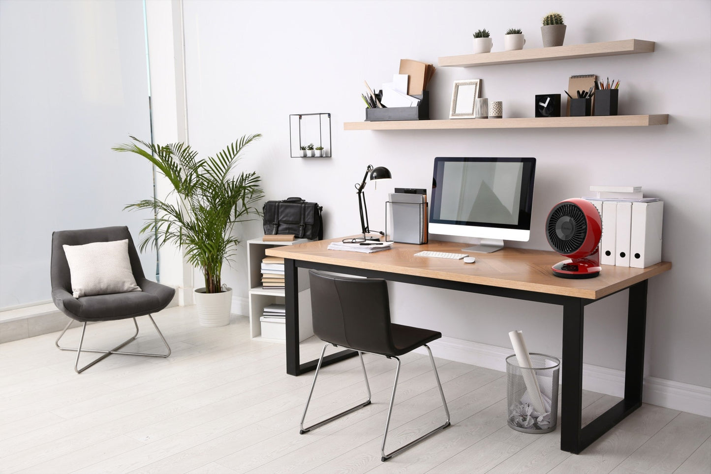 Lasko A12669 Whirlwind EcoQuiet 7" Orbital Motion 12-Speed Air Circulator Fan with Remote Control, Red