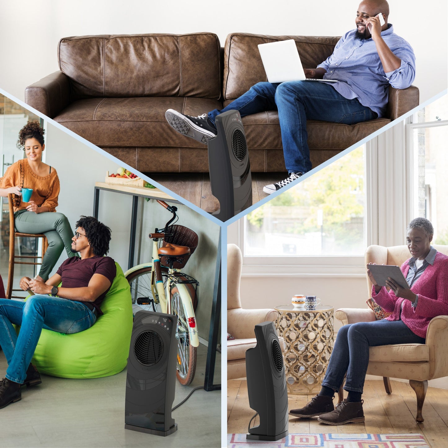 Lasko Elite Collection Revolution Ceramic Space Heater with Remote, CC23630, Black