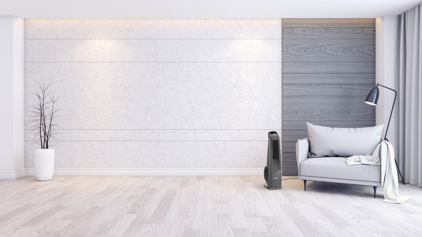 Lasko Oscillating High Velocity Fan with Remote Control, U35122, Black