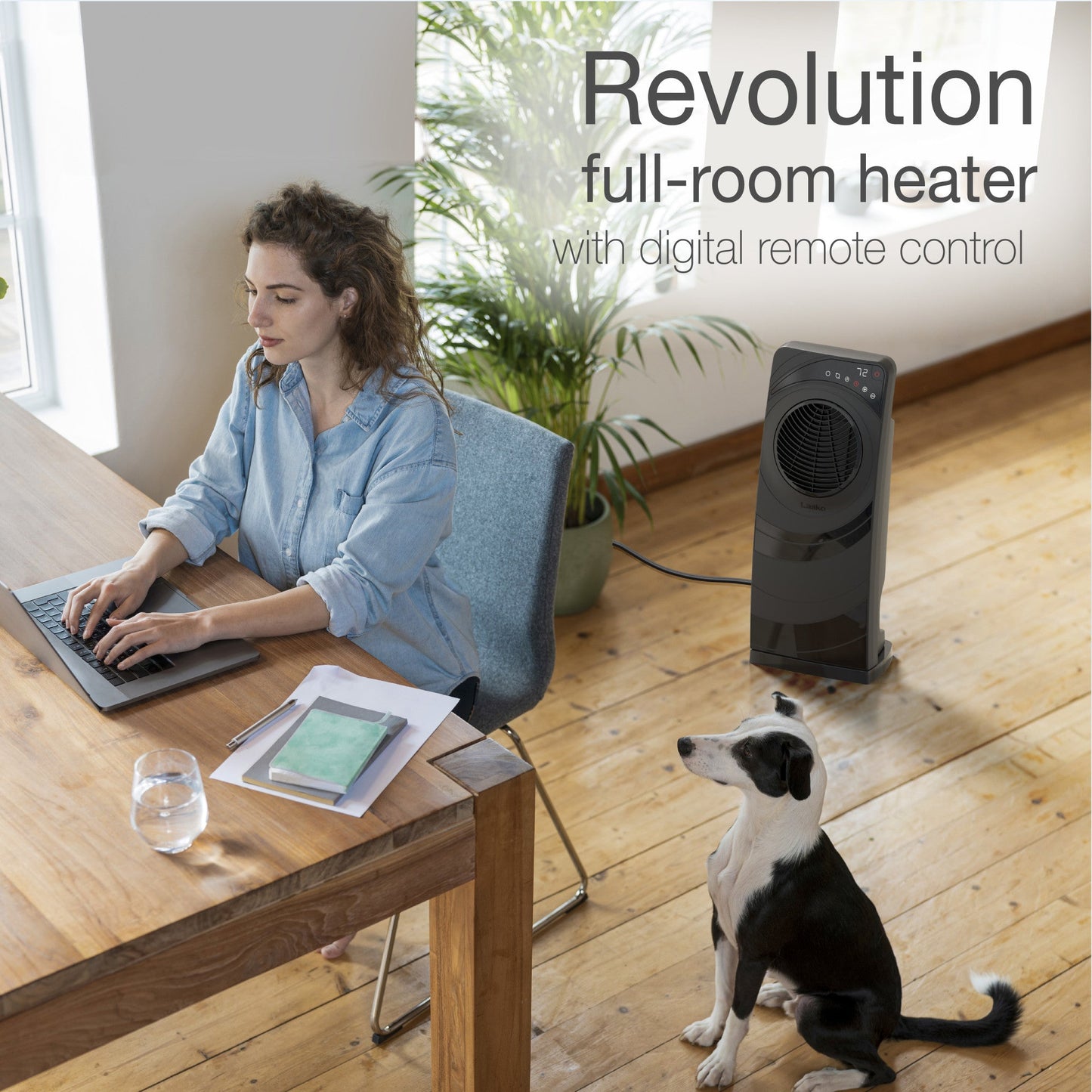 Lasko Elite Collection Revolution Ceramic Space Heater with Remote, CC23630, Black