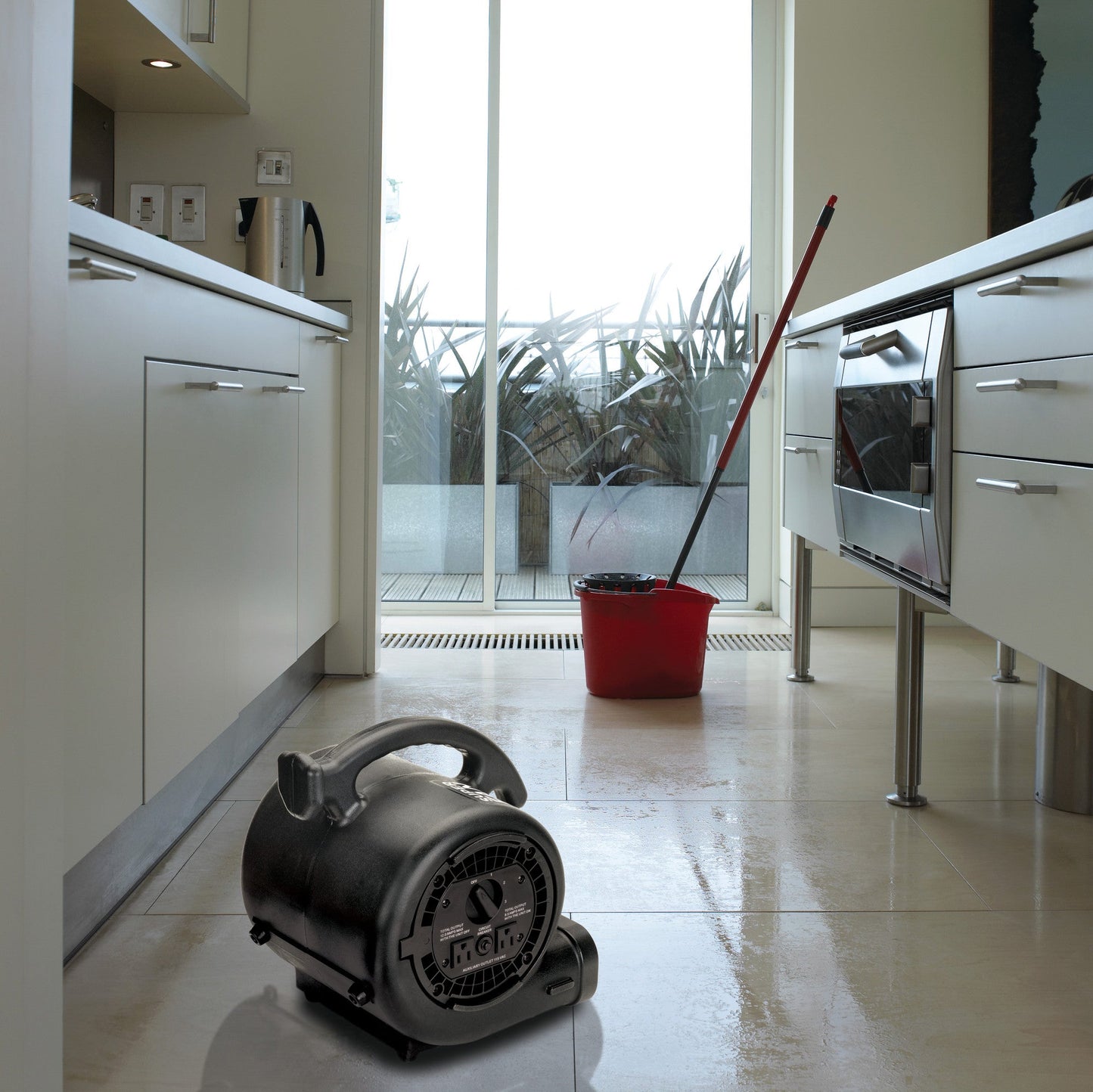 Lasko 3-Speed Super Fan Max Air Mover Floor Fan with Outlets, SF-20-BK, Black