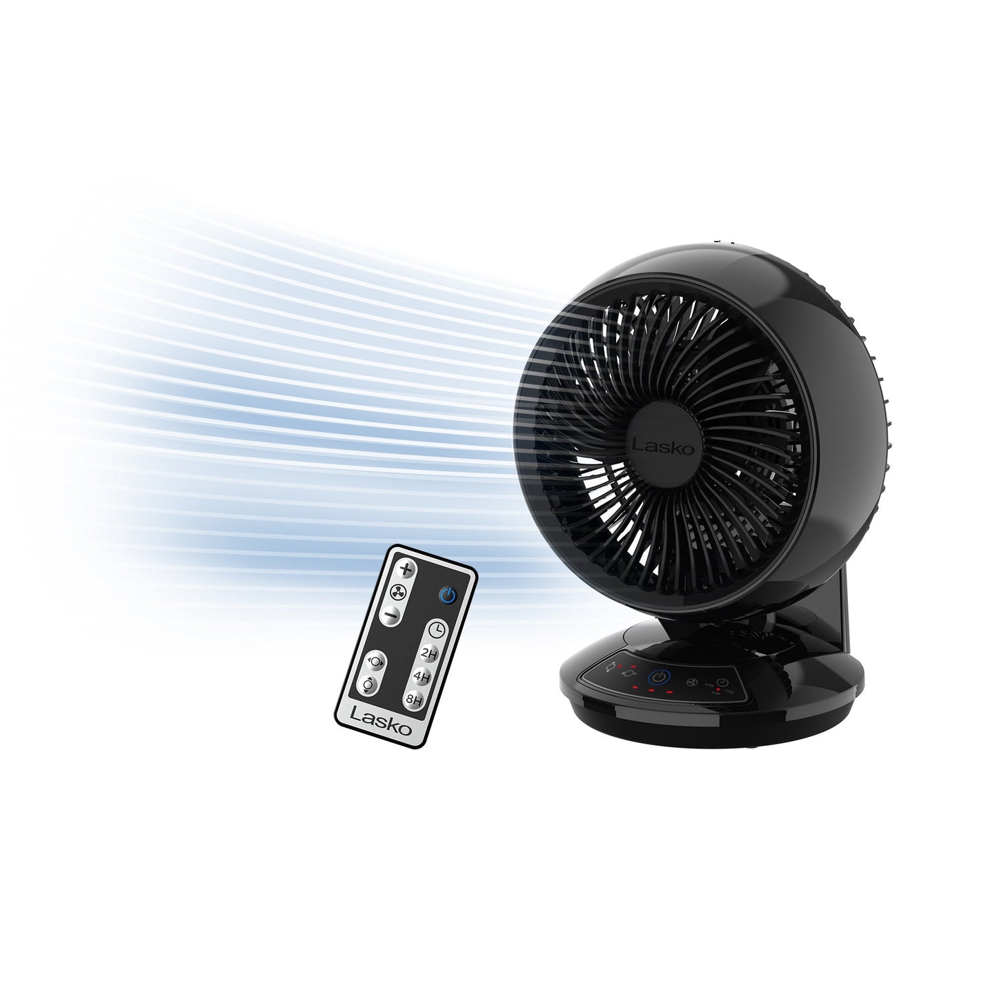 Lasko A12558 Whirlwind 7" Orbital Motion 3-Speed Air Circulator Fan: black