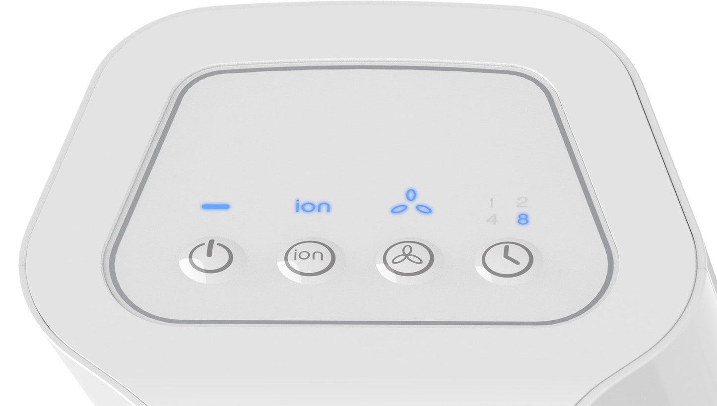 Lasko Desktop Air Purifier with 3-Stage Filtration, HF11200, White