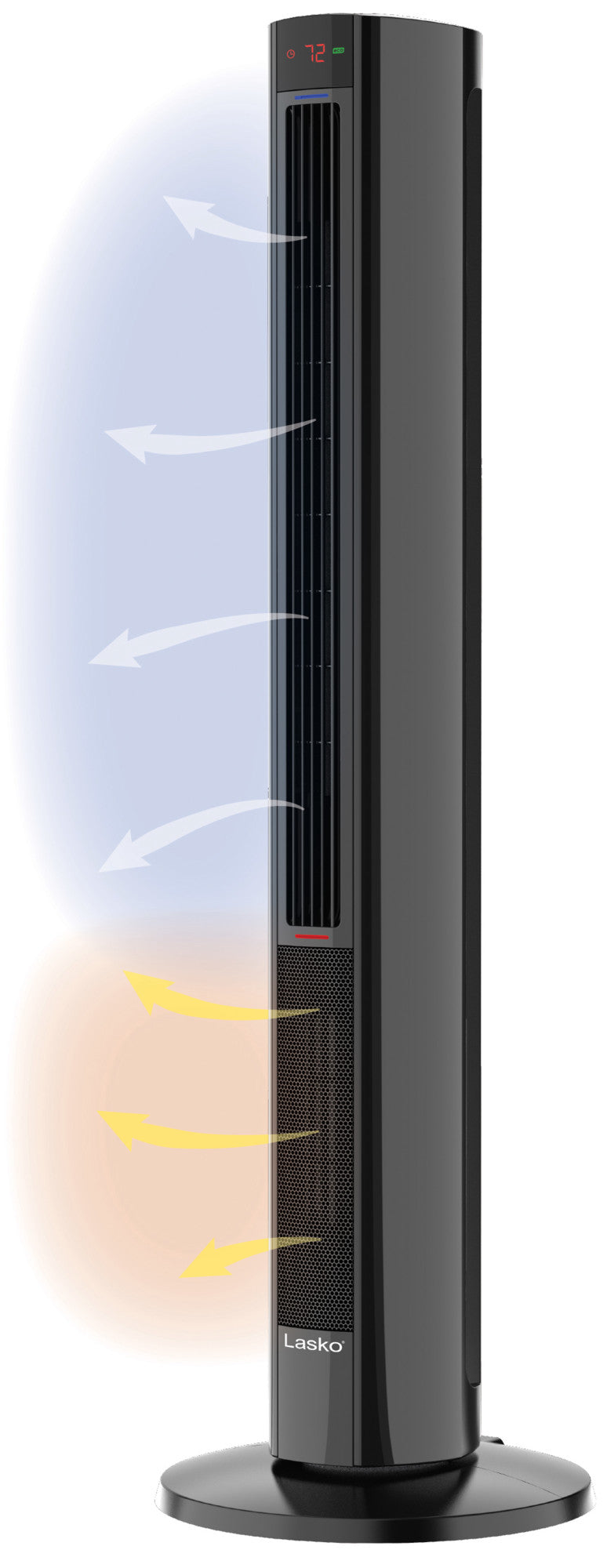 Lasko 1500W Oscillating All Season Tower Fan & Space Heater with Timer & Remote, FH610, Black