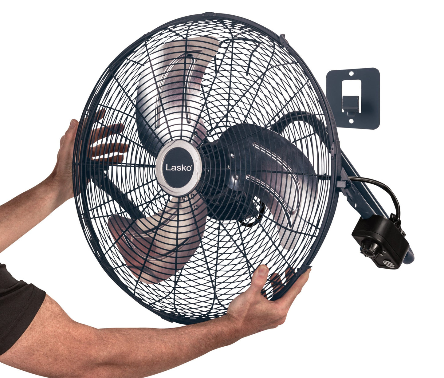 Lasko 20" High Velocity Fan, 3 Speeds, Floor or Wallmount, H20610, Gray
