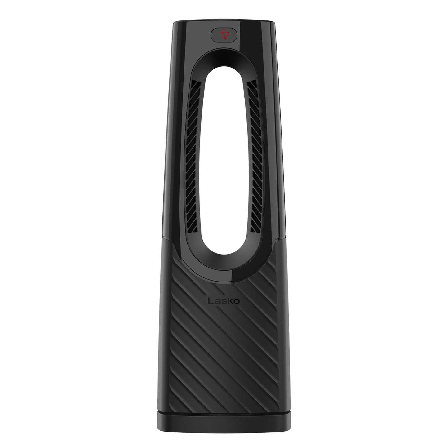 Lasko 1500W Bladeless Tower Heater with Tip Over Switch and Remote Control, CW210, black