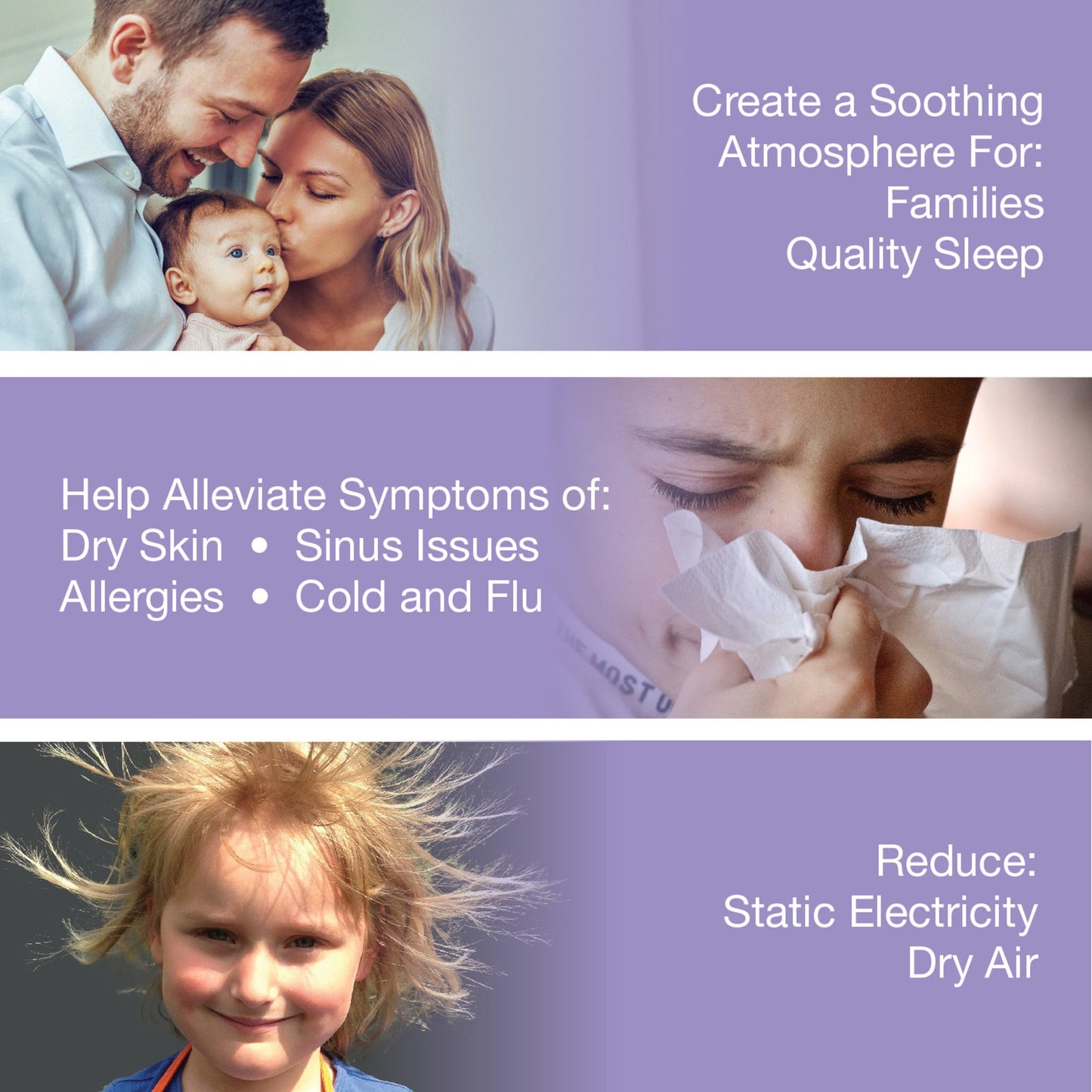 Lasko Ultrasonic Cool Mist Humidifier with Scent Tray and Nightlight, UH200, White and Blue