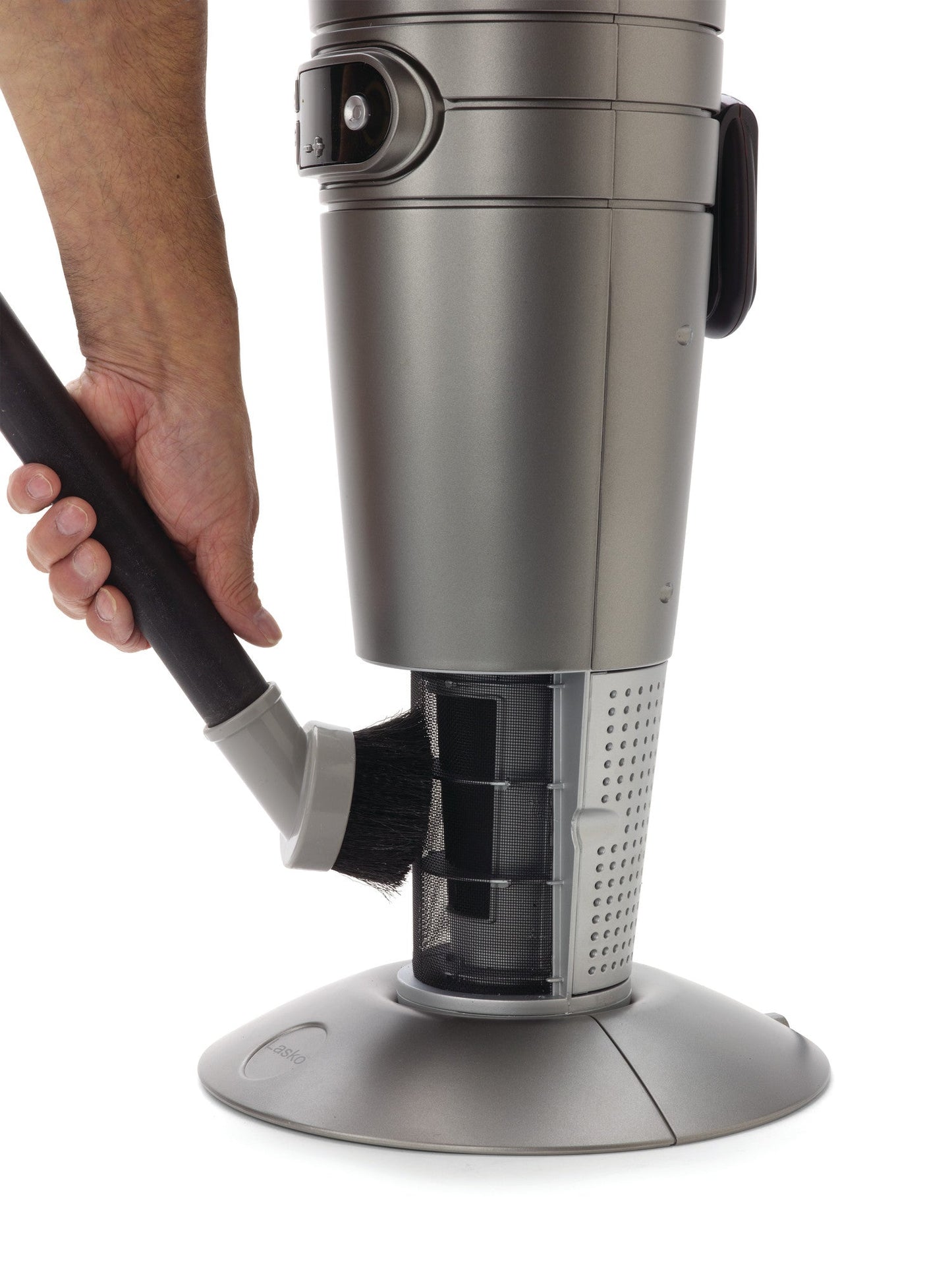 Lasko 1500W Full-Circle Ceramic Tower Space Heater with Remote, 6451, Grey