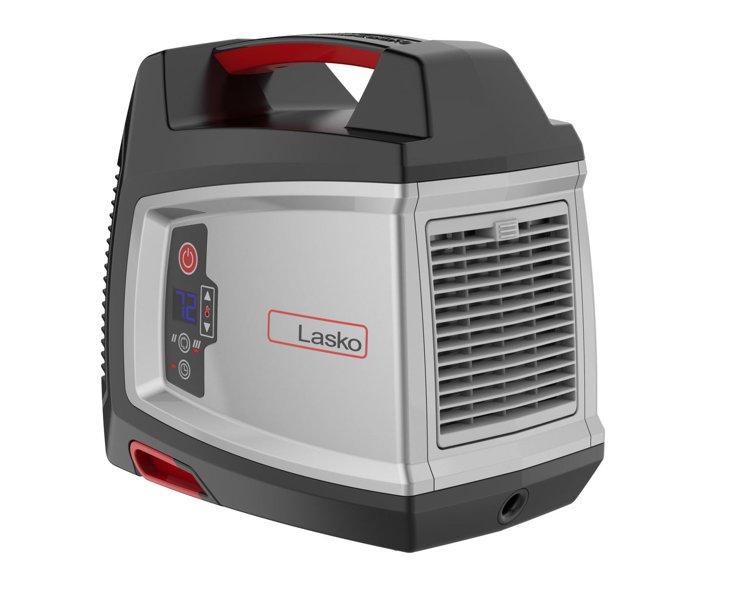 Lasko 1500W Elite Collection Ceramic Utility Space Heater with Timer, CU12510, Silver/Black