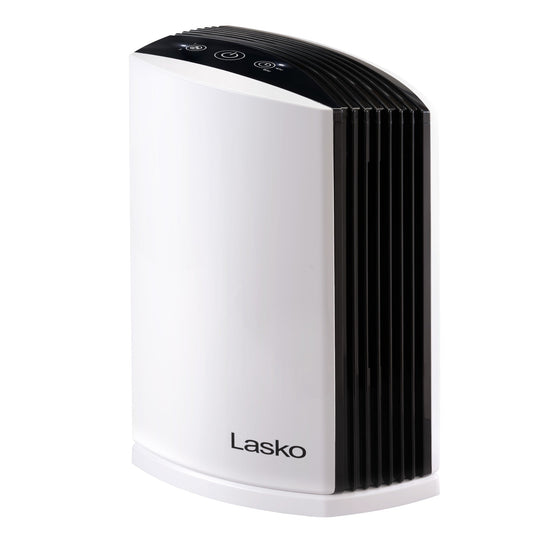 Lasko True HEPA Filter Desktop Air Purifier with Timer, LP200, White