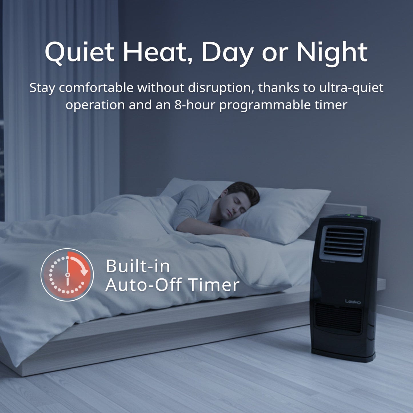 Lasko 1500W Motion Heat Whole Room Ceramic Space Heater with Remote, CC23161, Black