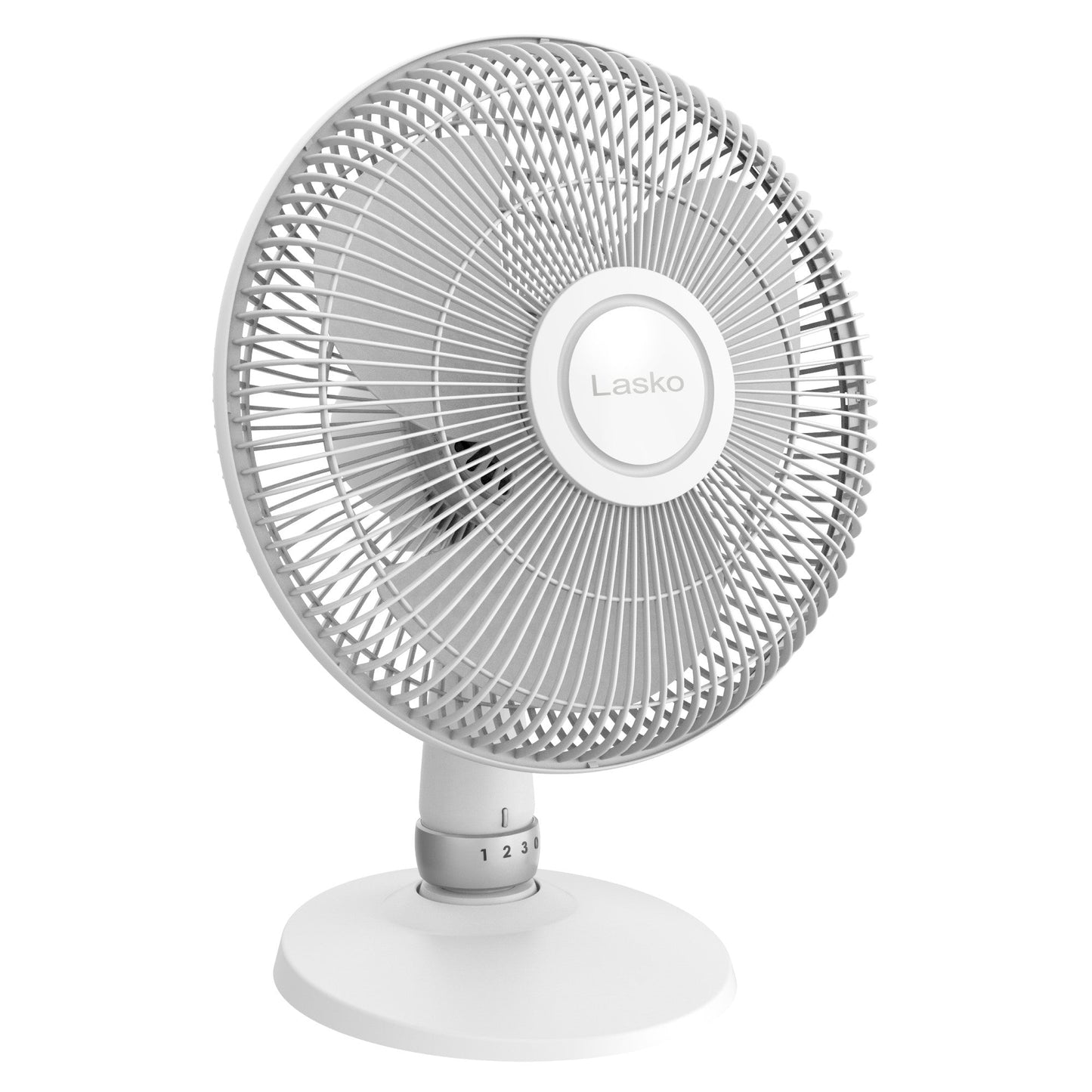 Lasko 12" Oscillating 3-Speed Personal Table Fan, D12225, White