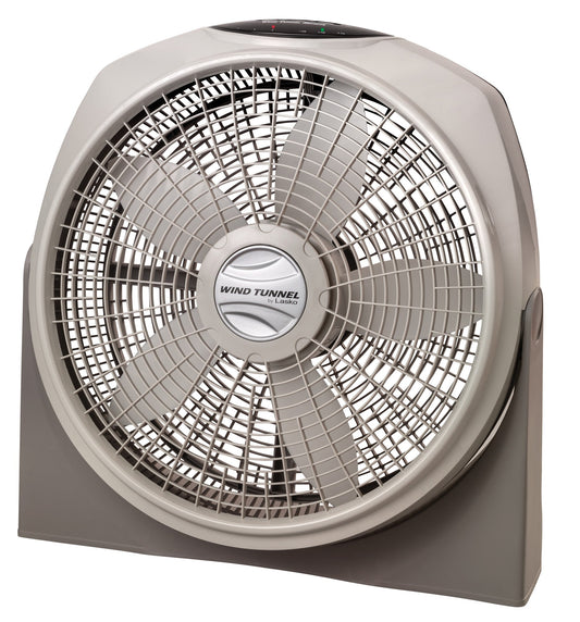 Lasko 20" Wind Tunnel 3-Speed Fan with Remote, A20700, Gray