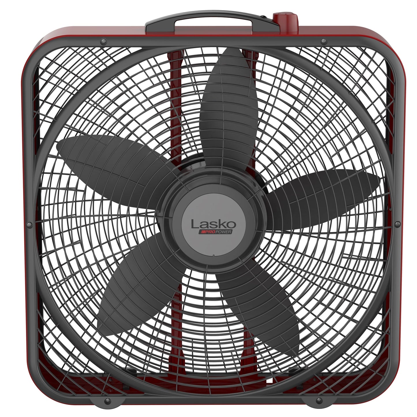 Lasko 20" 3-Speed Pro Power? Industrial Grade Box Fan, B20548, Red