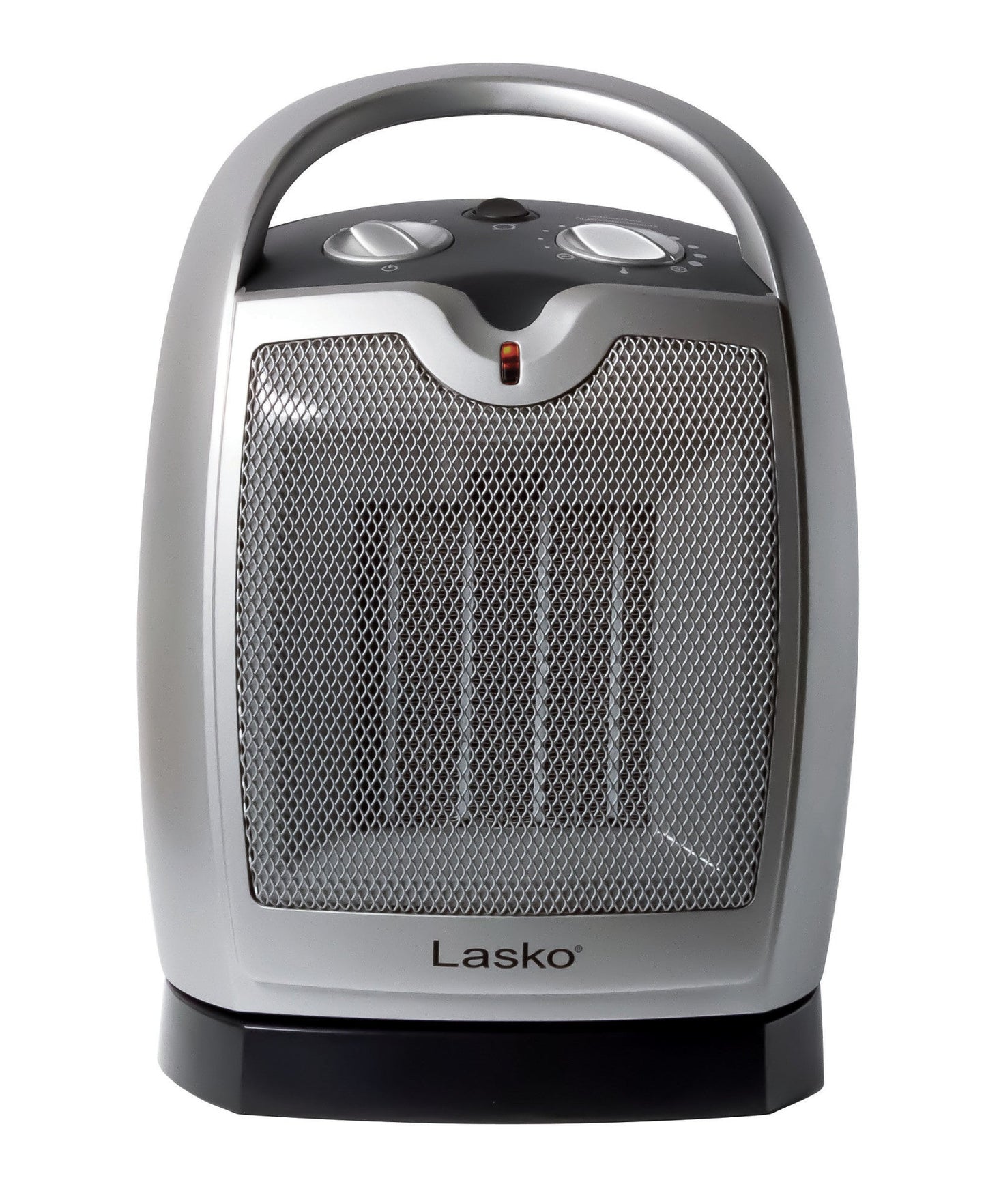 Lasko 1500W Electric Oscillating Ceramic Tabletop Space Heater with Adjustable Thermostat, 5409, Gray