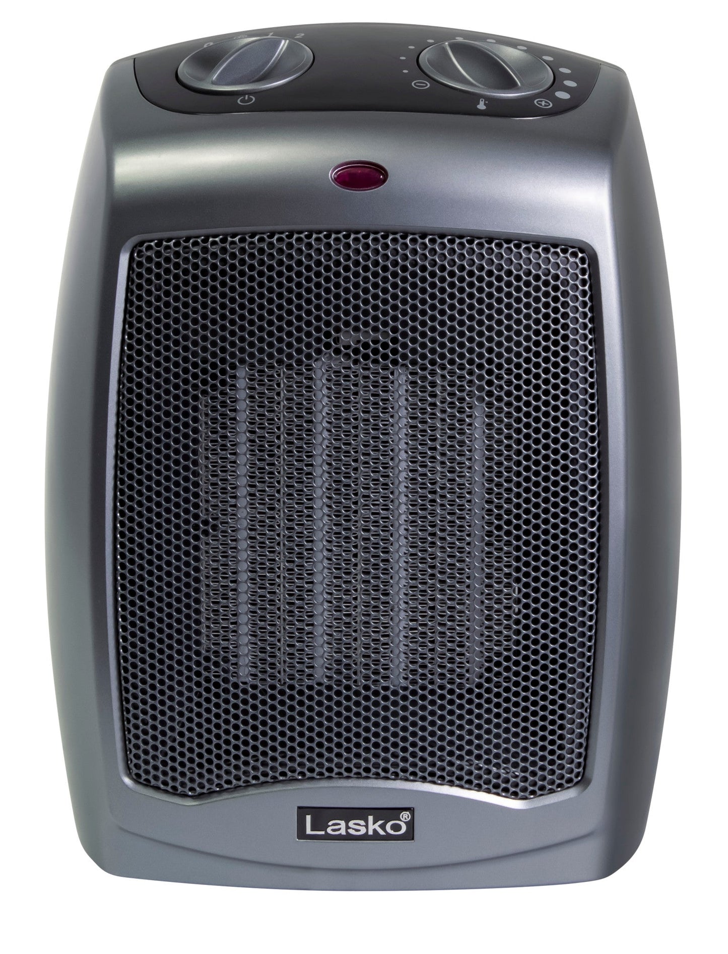 Lasko 1500W 2-Speed Ceramic Space Heater with Tip-Over Safety Switch, 754201, Gray