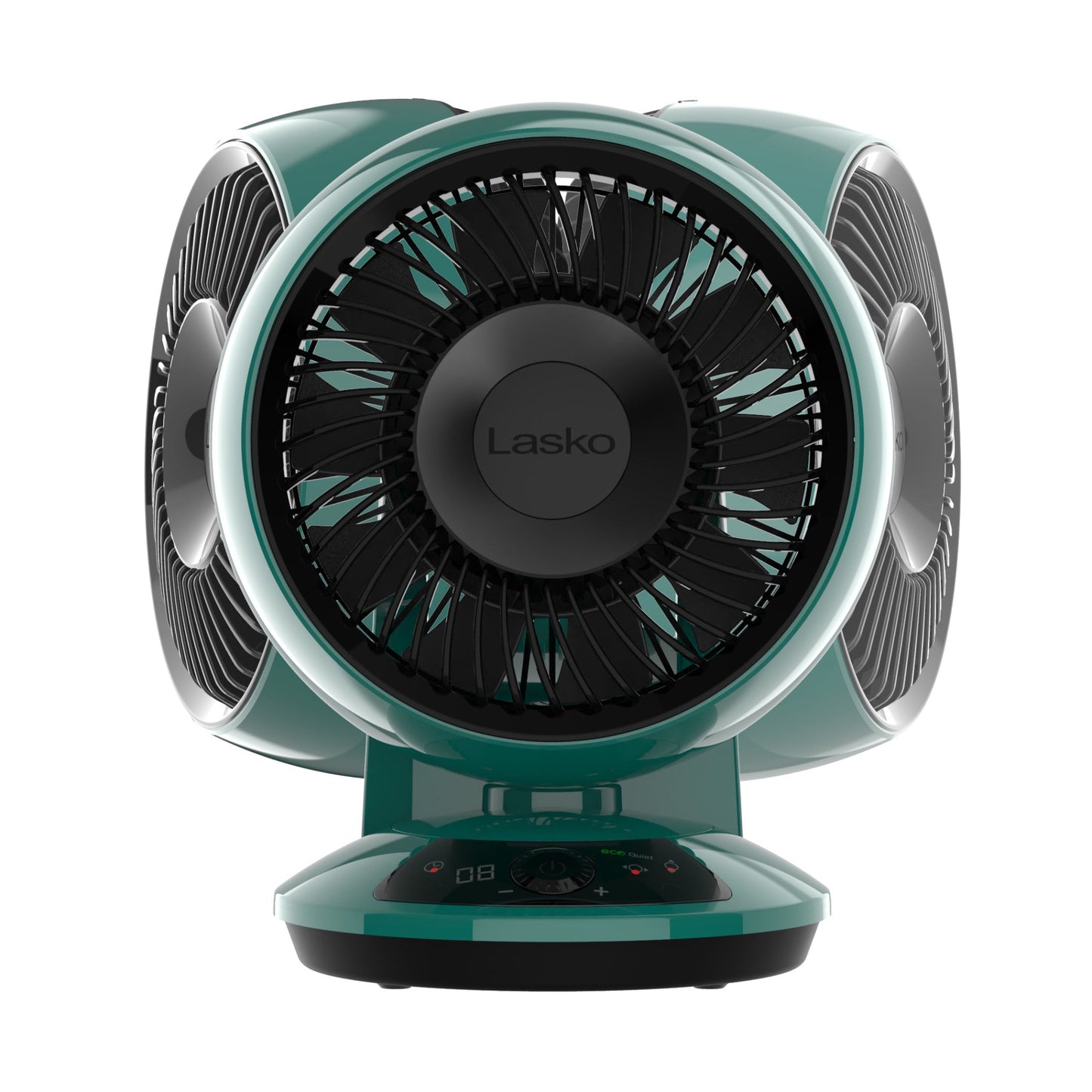 Lasko A12665 Whirlwind EcoQuiet 7" Orbital Motion 12-Speed Air Circulator Fan with Remote Control, Teal