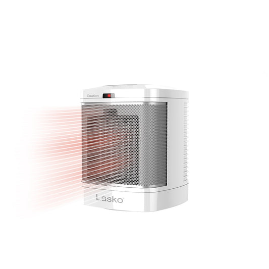 Lasko 1500W Bathroom Space Heater with ALCI Safety Plug and Timer, CD08200, White