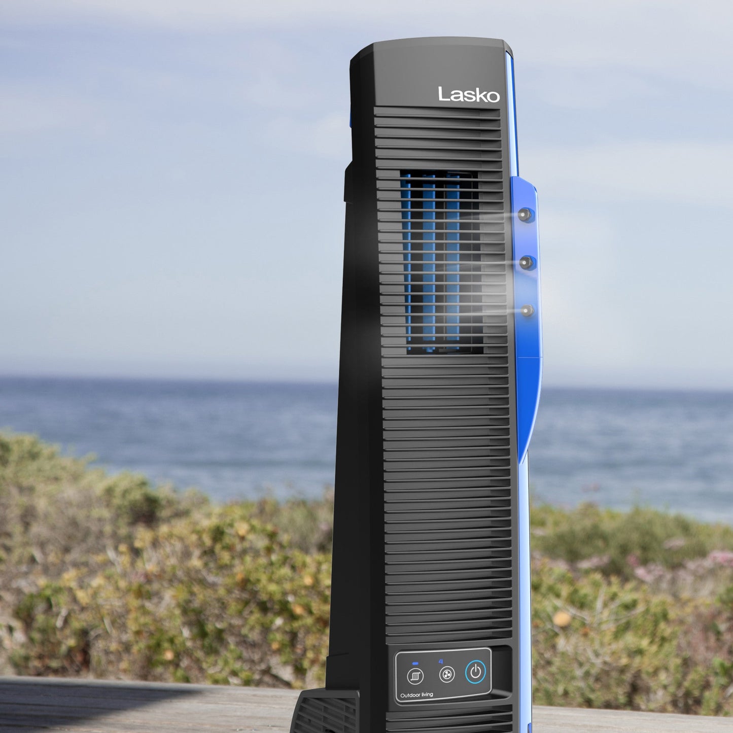 Lasko YF300 42" Misting Outdoor Tower Fan with 10-Foot Power Cord and 4 speeds