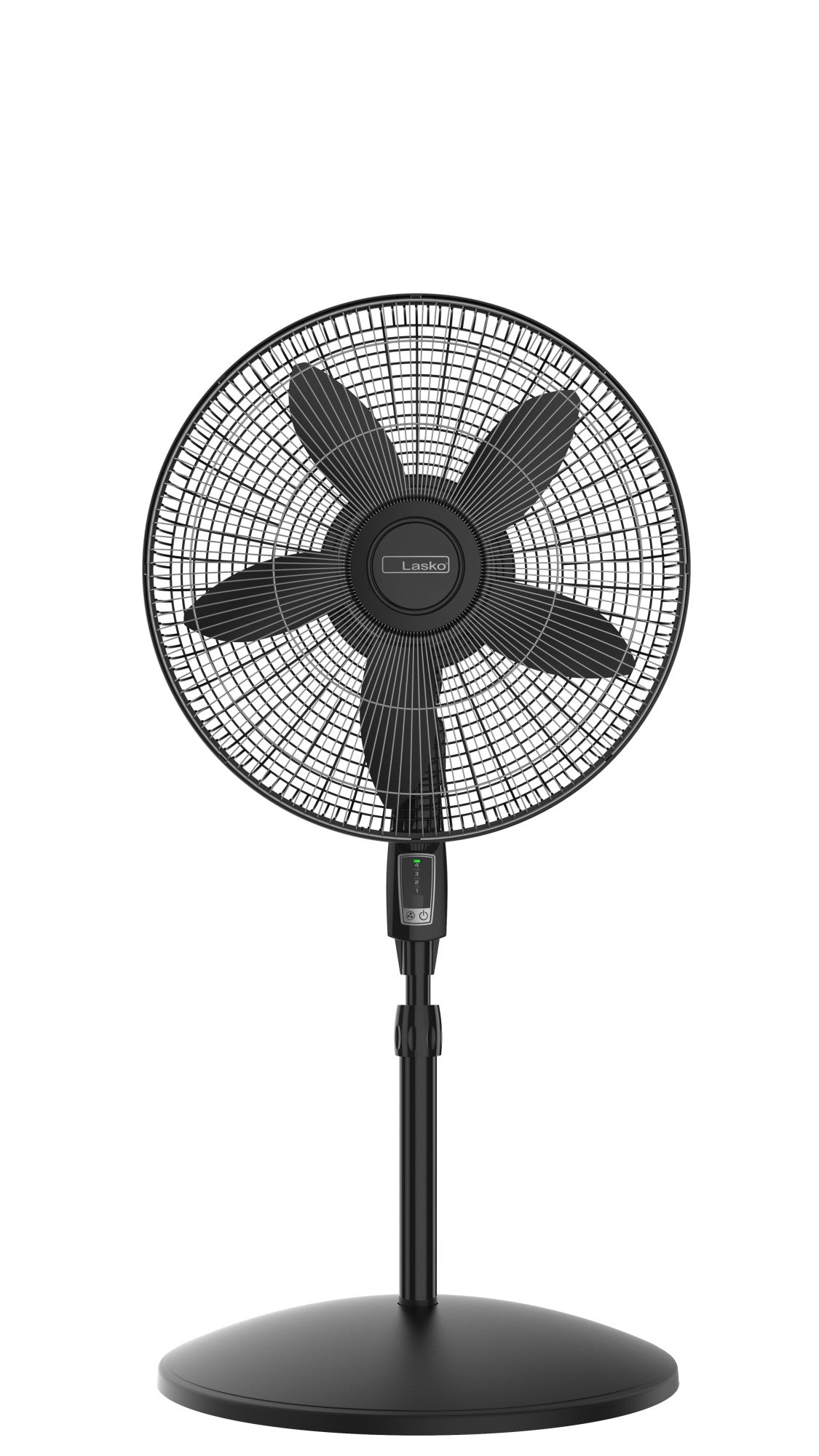 Lasko 18" Oscillating 4-Speed Large Room Pedestal Fan with Remote Control, S18605, Black