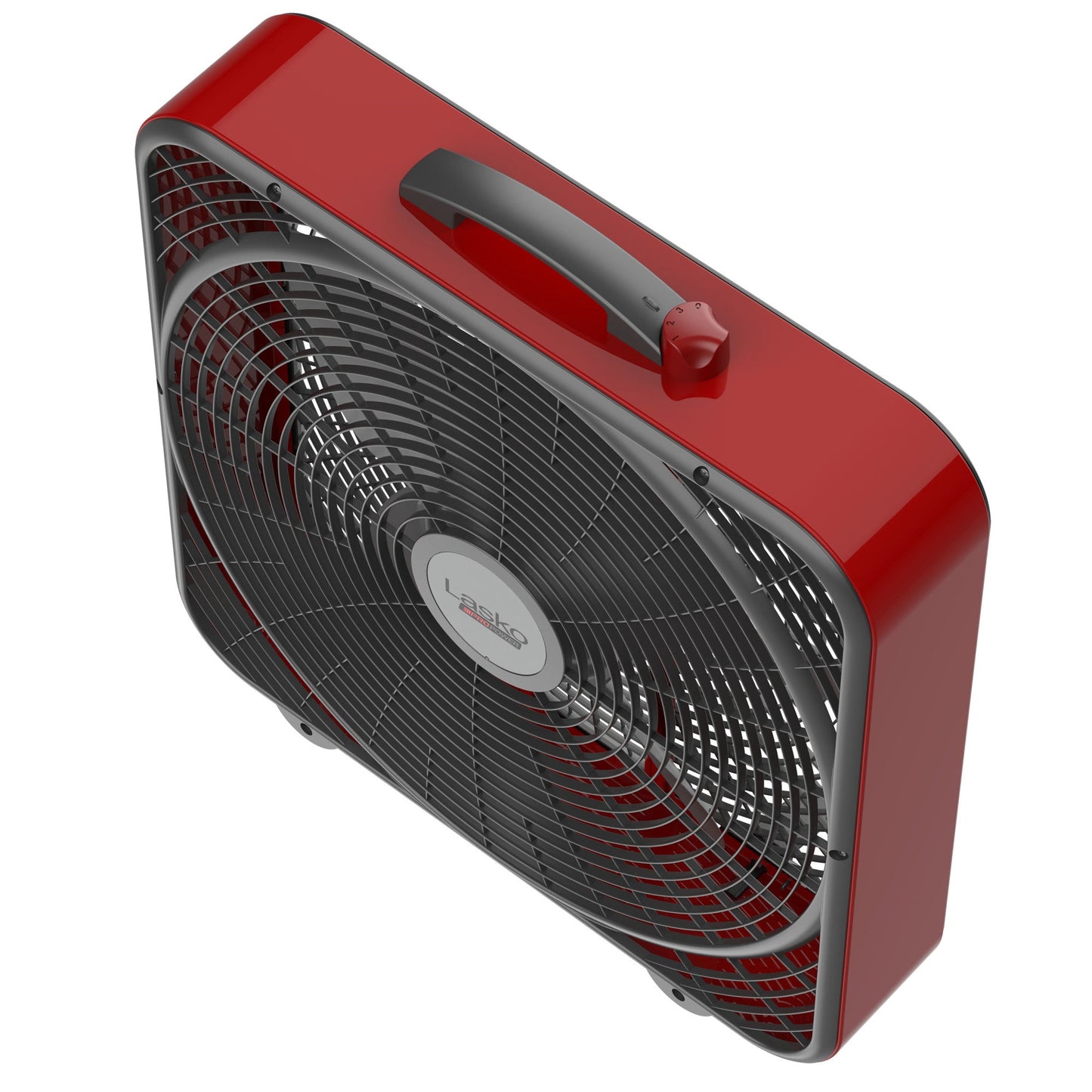 Lasko 20" 3-Speed Pro Power? Industrial Grade Box Fan, B20548, Red