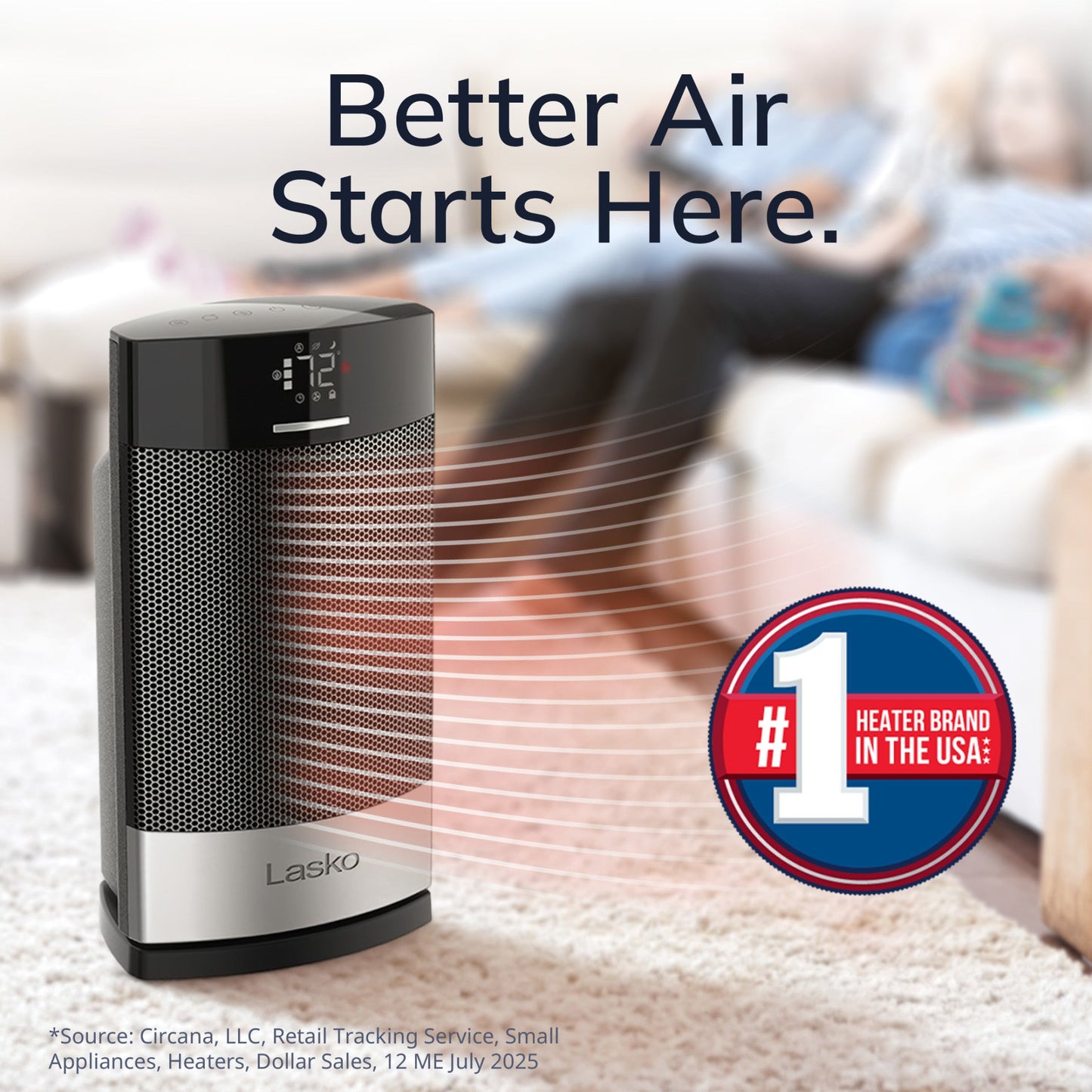 Lasko Ellipse CD12950 Ceramic Space Heater with Remote Control, Black