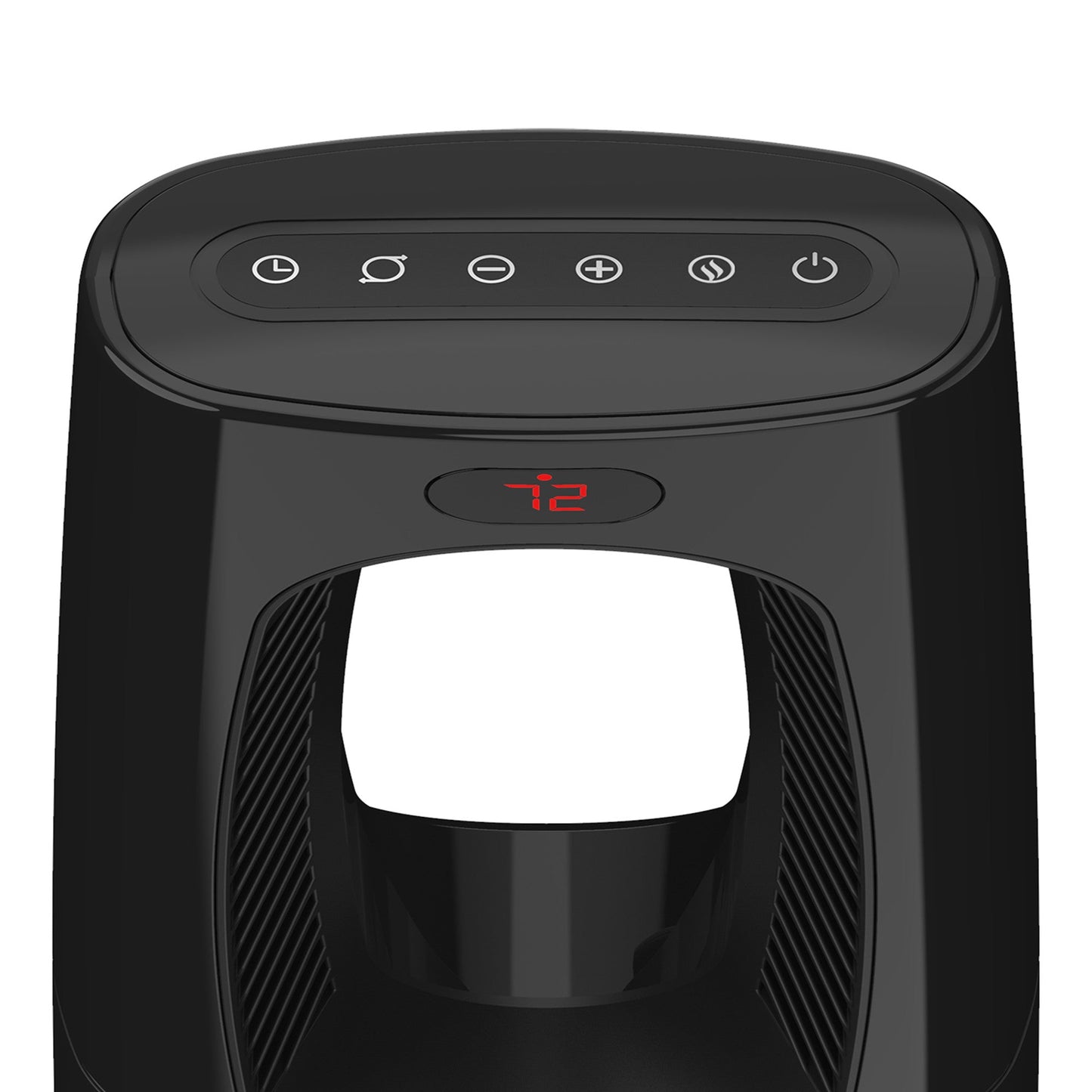 Lasko 1500W Bladeless Tower Heater with Tip Over Switch and Remote Control, CW210, black