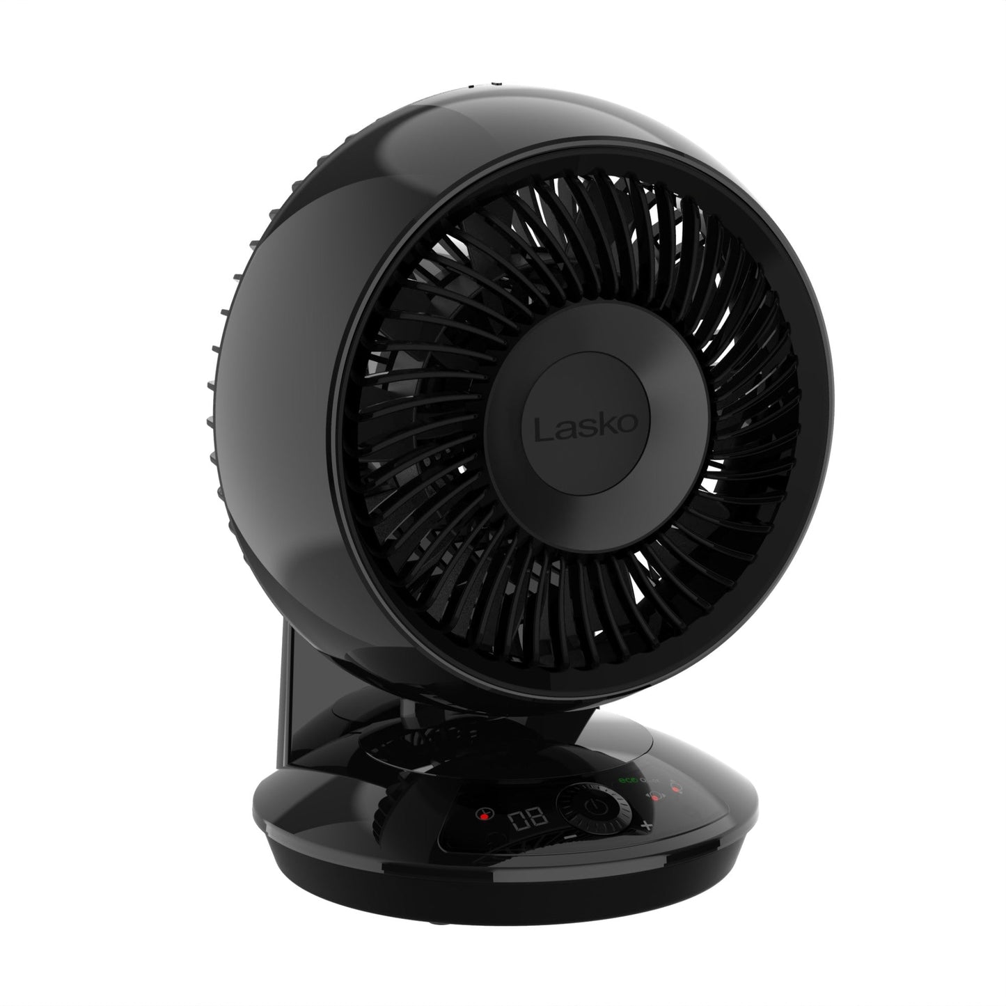 Lasko A12668 Whirlwind EcoQuiet 7" Orbital Motion 12-Speed Air Circulator Fan with Remote Control, Black