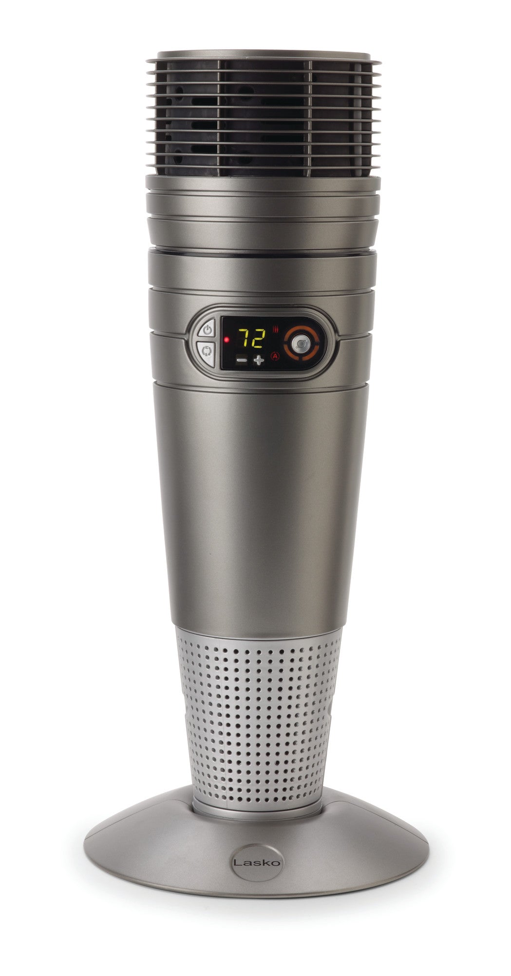 Lasko 1500W Full-Circle Ceramic Tower Space Heater with Remote, 6451, Grey