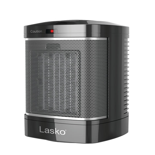 Lasko 1500W Tabletop Ceramic Space Heater with One Hour Timer, CD08500, Black