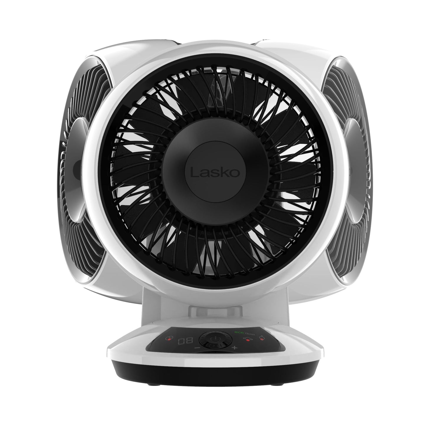 Lasko A12667 Whirlwind EcoQuiet 7" Orbital Motion 12-Speed Air Circulator Fan with Remote Control, White