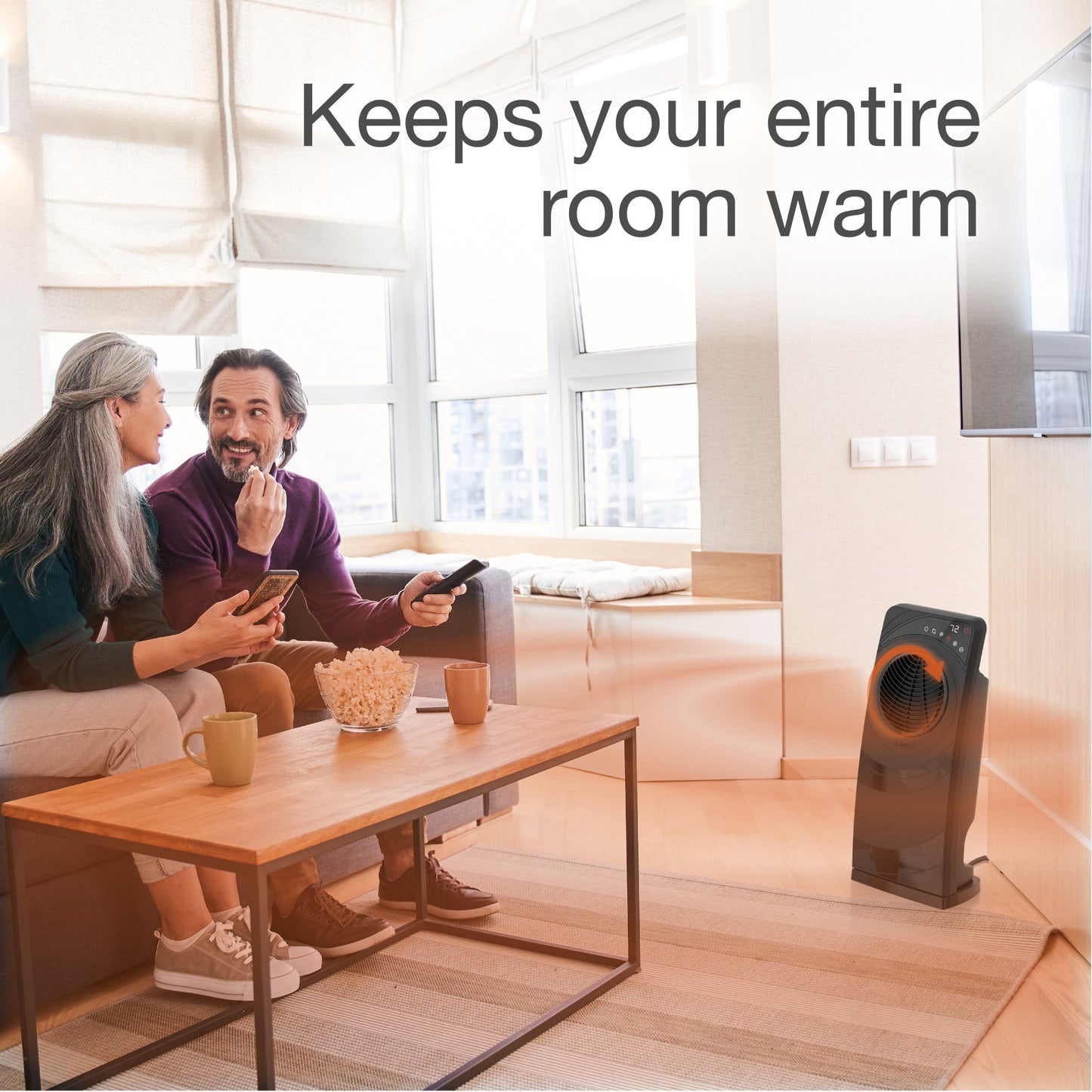 Lasko Elite Collection Revolution Ceramic Space Heater with Remote, CC23630, Black