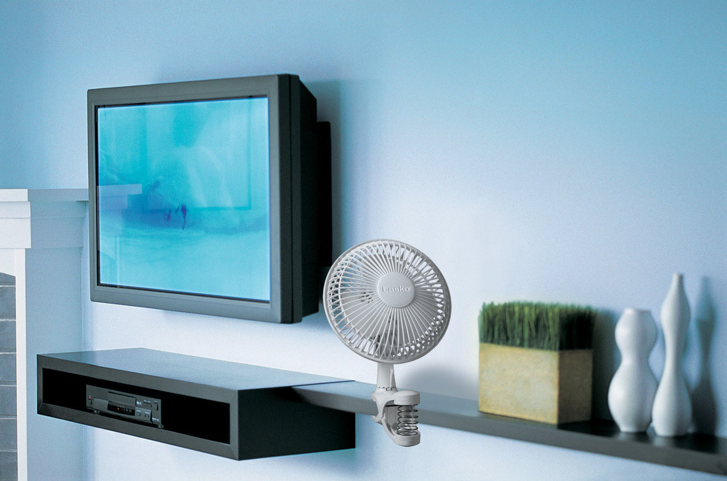 Lasko 6" Clip Fan with 2 Quiet Speeds, 2004W, White