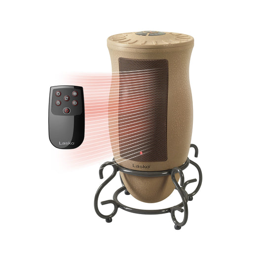 Lasko 1500W Electric Designer Series Ceramic Space Heater with Remote, 6435, Beige