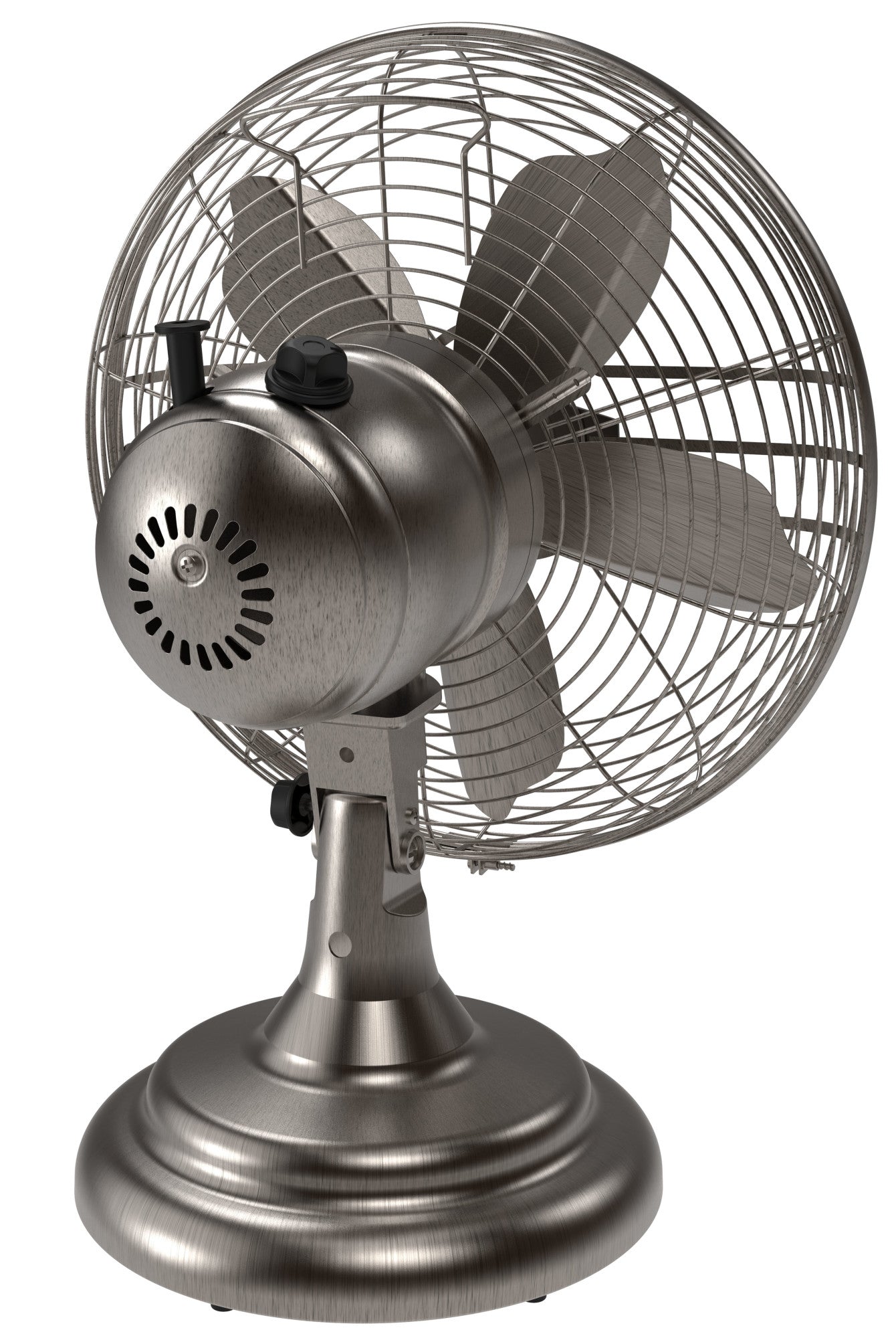 Lasko 12" 3-Speed Oscillating Classic Metal Table Fan with Tilt-Back, R12210, Bronze