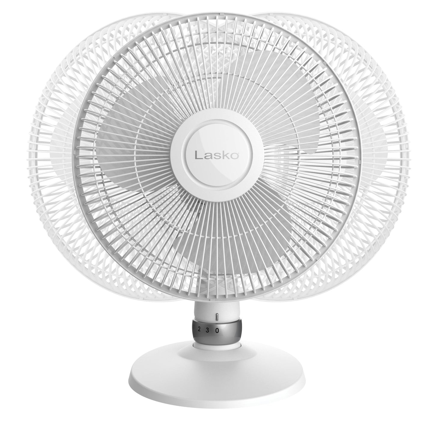 Lasko 12" Oscillating 3-Speed Personal Table Fan, D12225, White