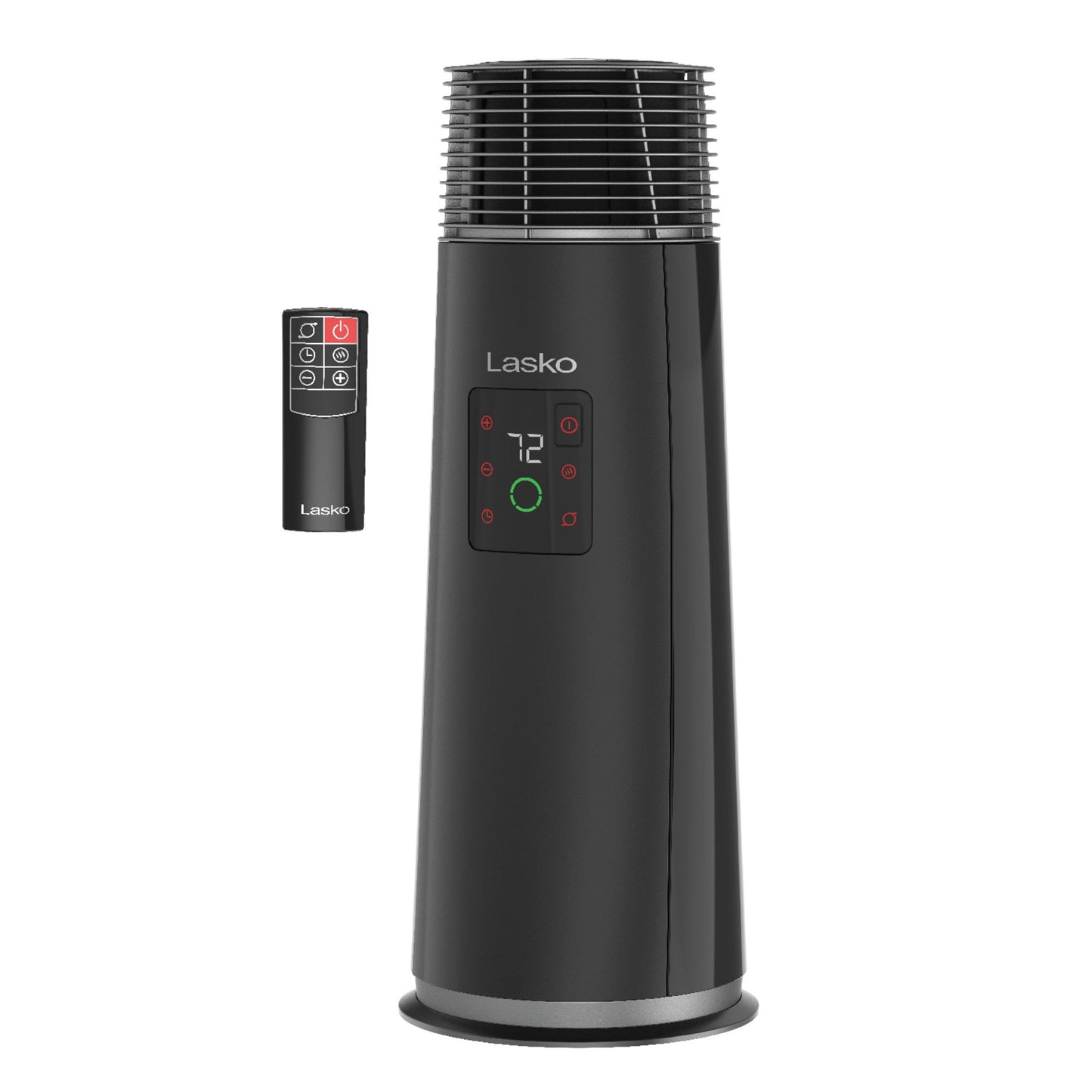 Lasko 1500W Full Circle Warmth Ceramic Tower Space Theater with Remote Control, CT24362, Black