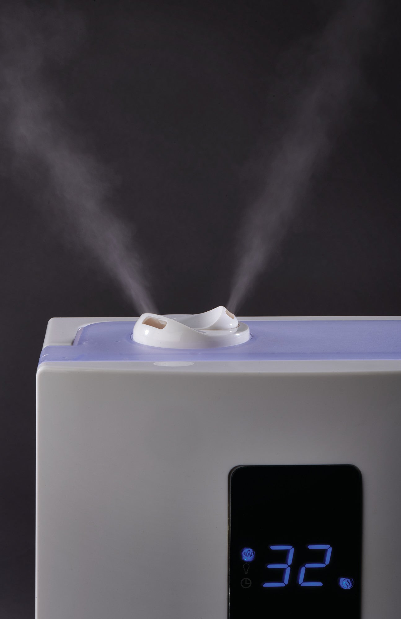 Lasko Quiet Ultrasonic Digital Warm and Cool Mist Humidifier, UH300, White