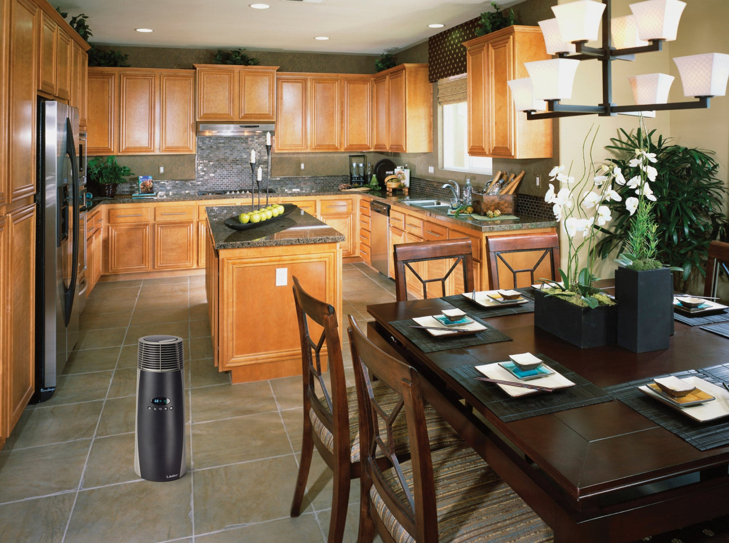 Lasko 1500W Full-Circle Warmth Ceramic Tower Heater, CT22360, Black