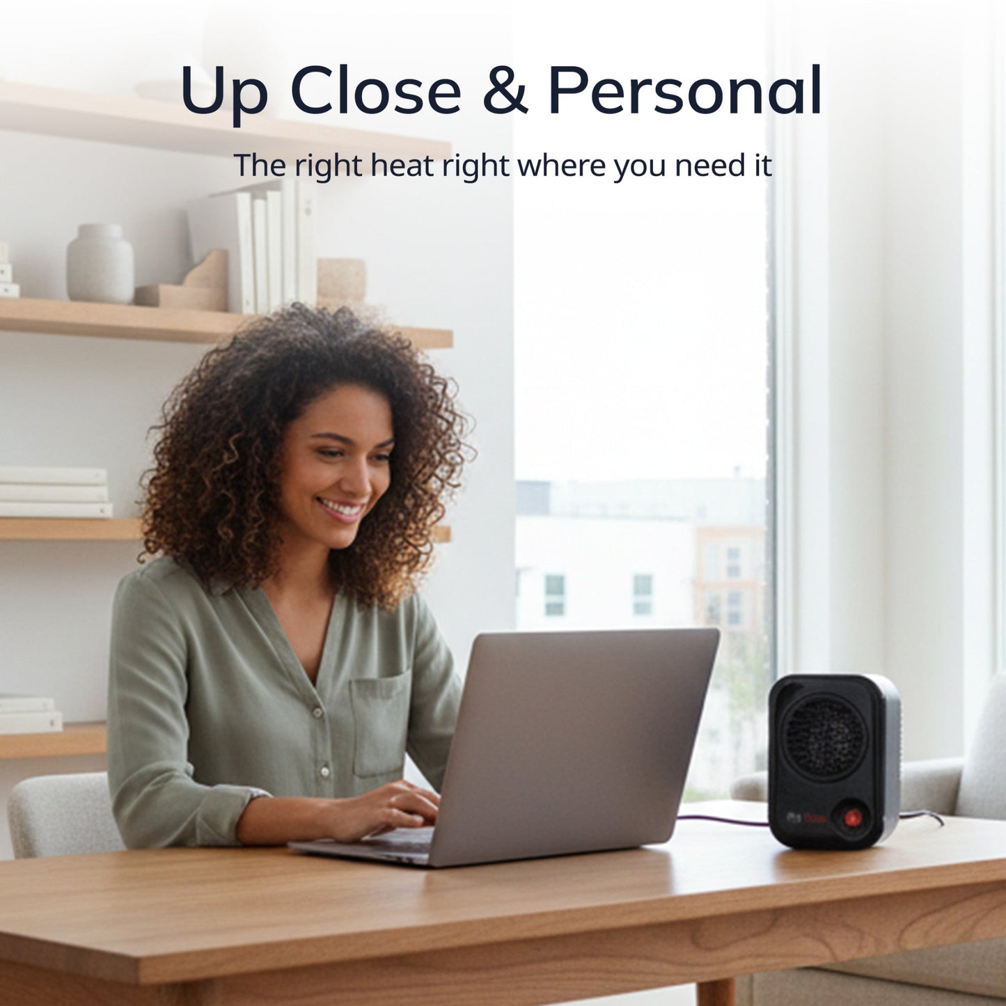 Lasko 100 MyHeat Personal 200W Table Top Heater: black