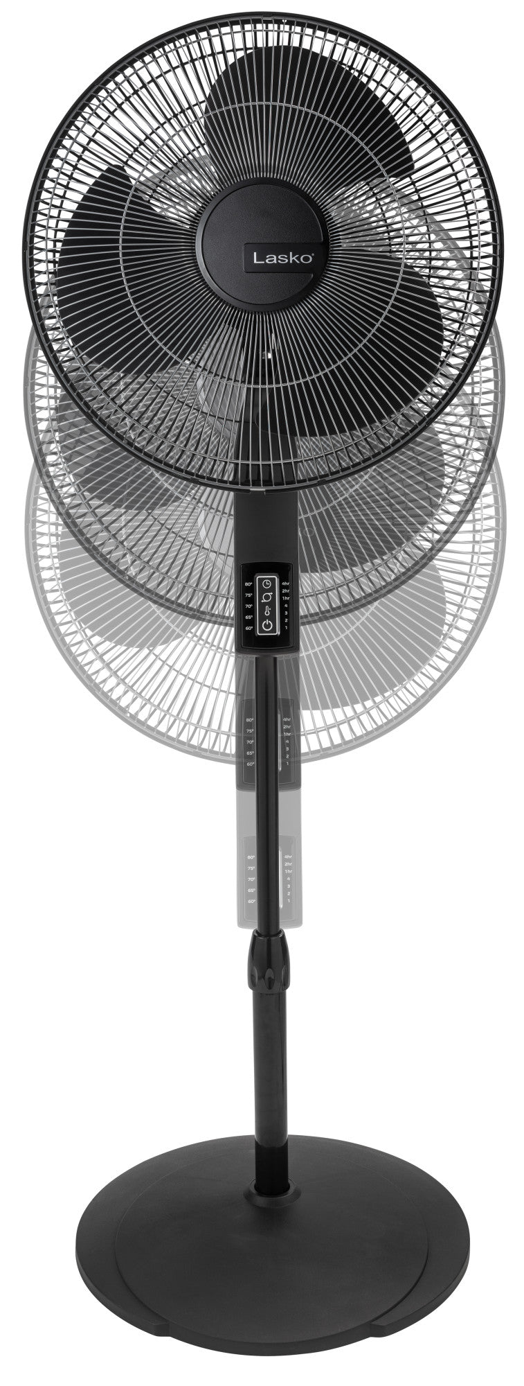 Lasko S16612 16" 4-Speed Oscillating Pedestal Fan with Remote Control: black