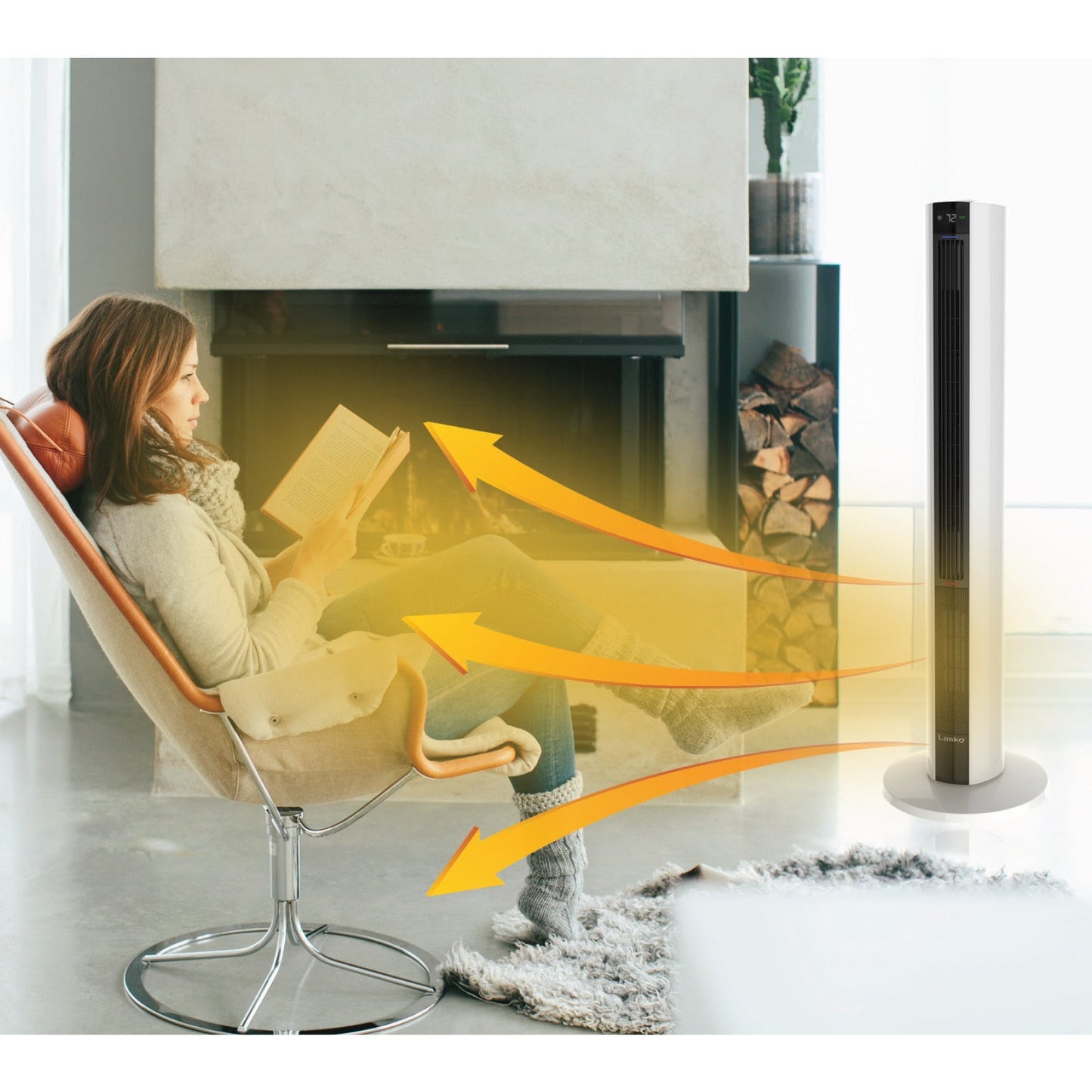 Lasko FH500C 1500W Electric All Season Tower Fan & Space Heater