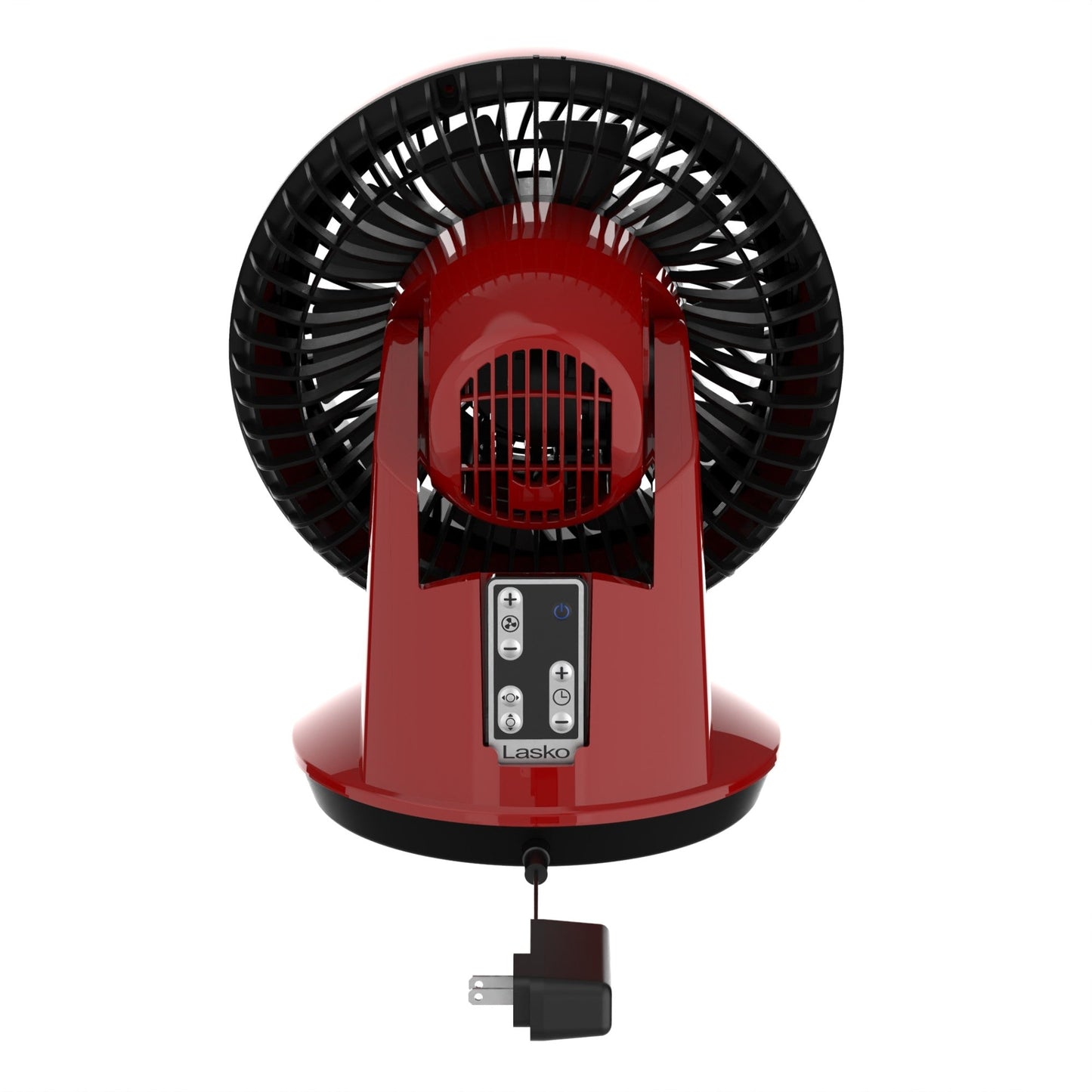 Lasko A12669 Whirlwind EcoQuiet 7" Orbital Motion 12-Speed Air Circulator Fan with Remote Control, Red