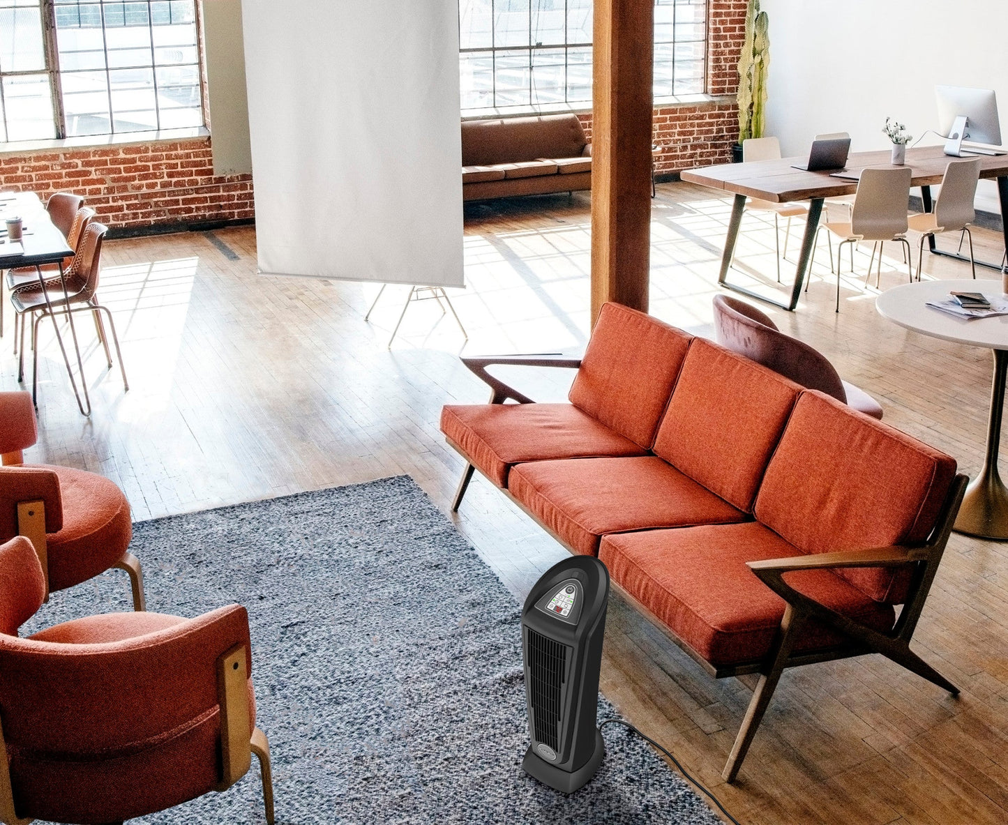 Lasko 1500W Oscillating Ceramic Tower Heater with Remote Control, 751321, Black