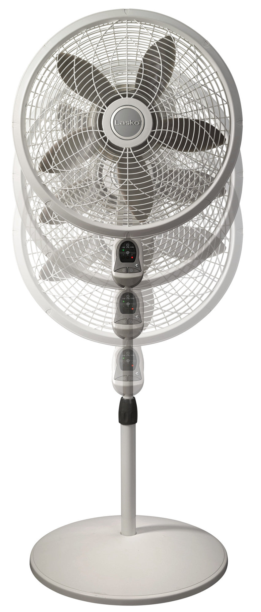Lasko 18" 3-Speed Elegance & Performance Pedestal Fan with Remote, 1850, White