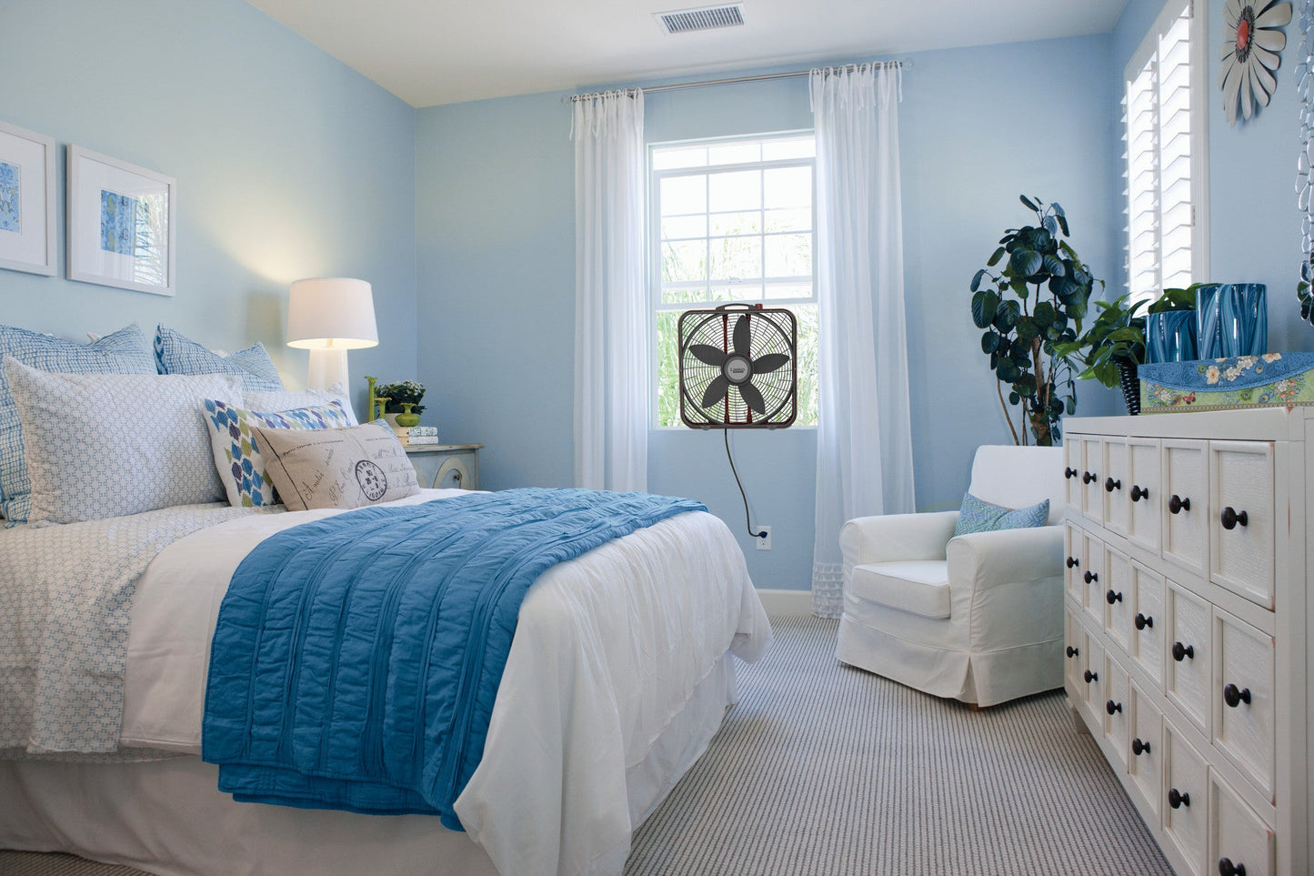 Lasko 20" 3-Speed Pro Power? Industrial Grade Box Fan, B20548, Red