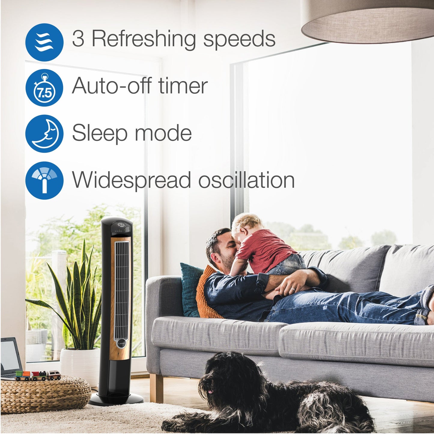 Lasko T42050 42" Wind Curve? Tower Fan with Sleep Mode and Remote Control
