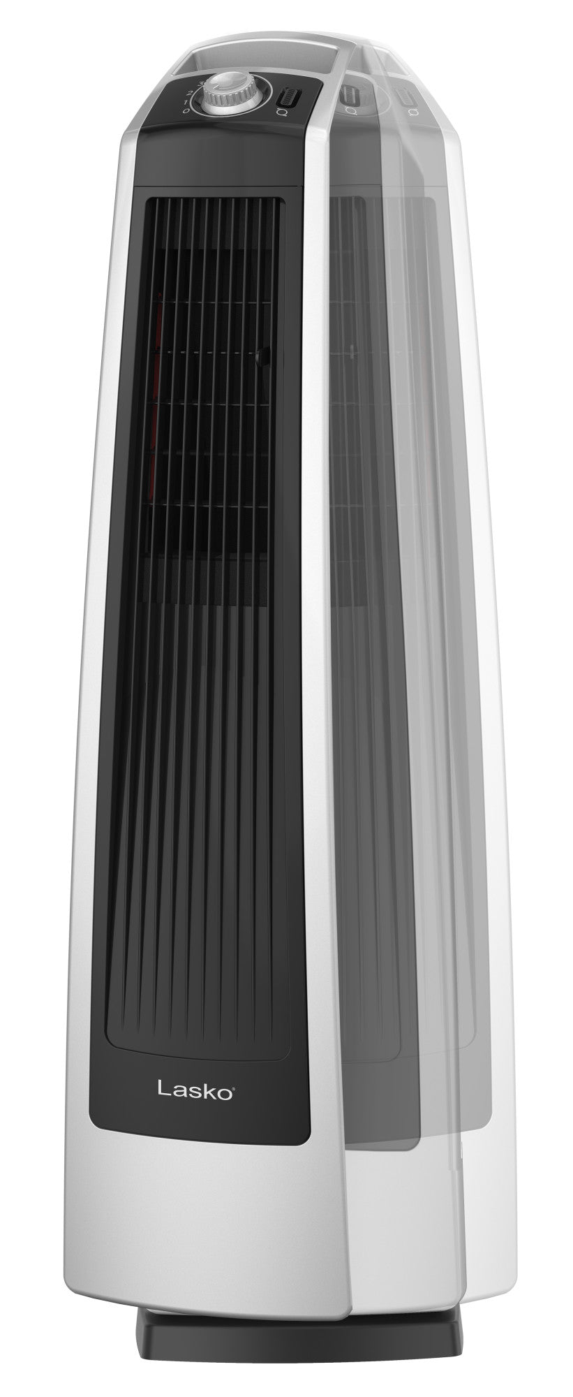 Lasko Oscillating High Velocity Tower Fan with 3 Speeds, U35105, Gray/Black