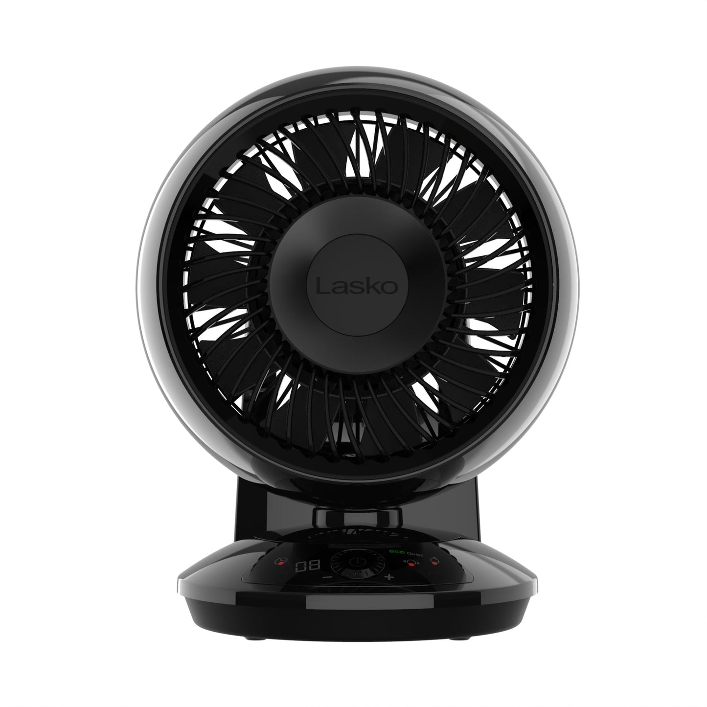 Lasko A12668 Whirlwind EcoQuiet 7" Orbital Motion 12-Speed Air Circulator Fan with Remote Control, Black