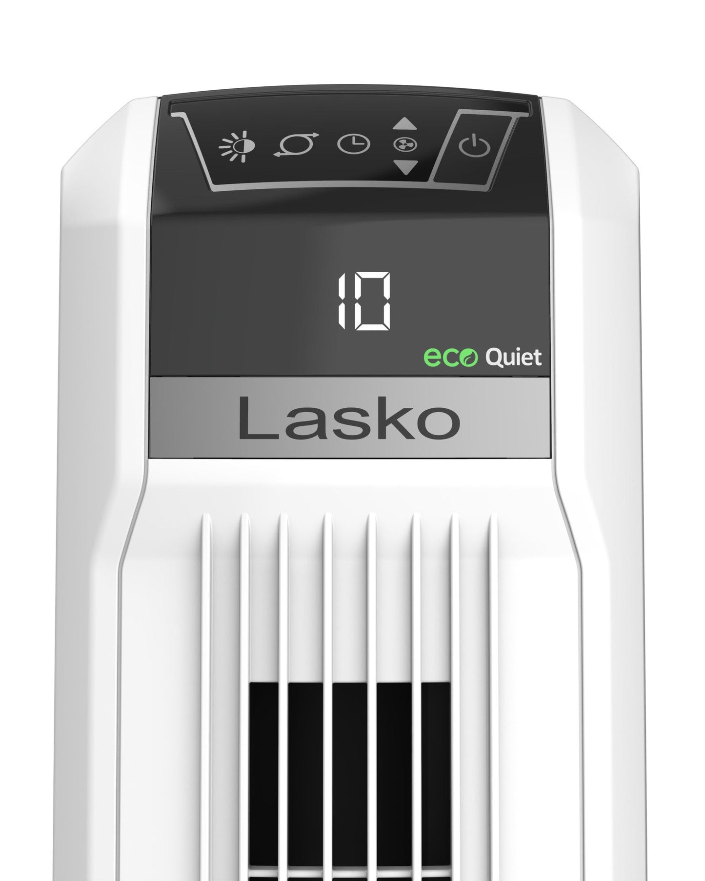 Lasko 42" 12-Speed EcoQuiet DC Motor Tower Fan with Remote Control, T42710, White